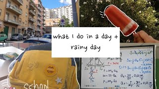 busy day ||raining, high-school life in Italy, groceries shopping, watching anime etc