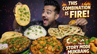 CHICKEN CHENGEZI WITH BHATURA, CHICKEN RARA, JEERA RICE, BUTTER NAAN, LACCHA PARATHA MUKBANG