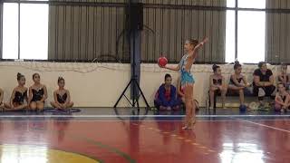 015. 2017-10-07 Aninha Campeã Sub 8 Série Bola Em Circuito Escolar Ginastica Ritmica