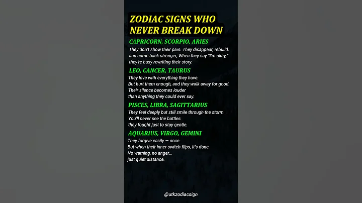 Zodiac Signs Who Never Break Down #shorts #zodiac #trending #viral #trending