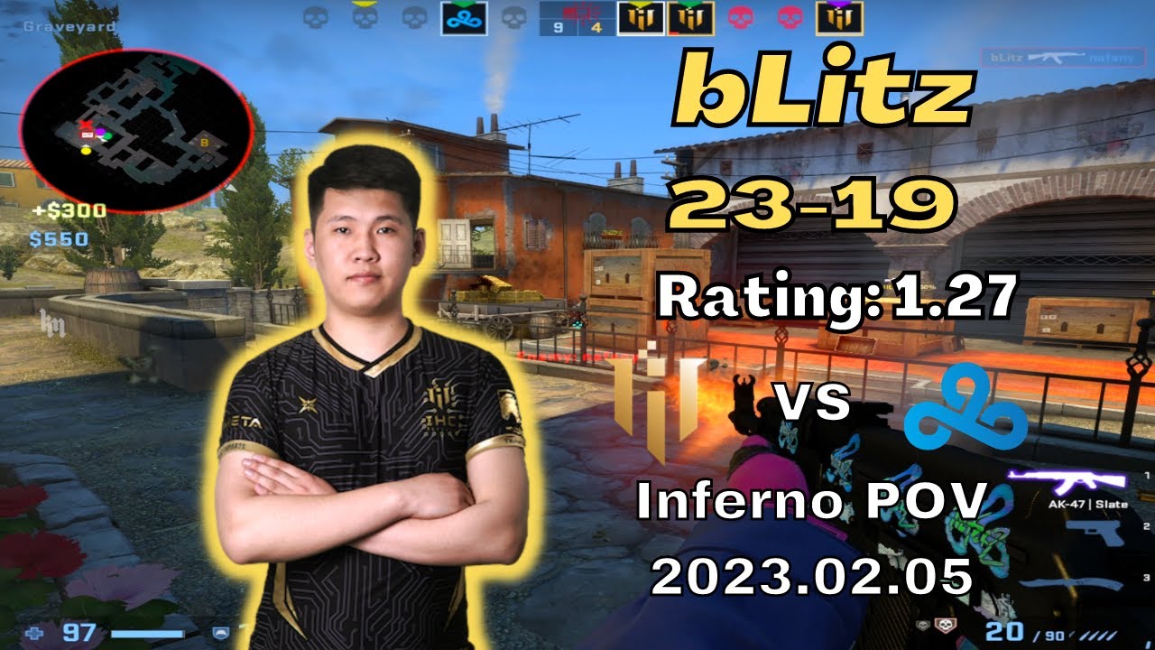 【CSGO POV】IHC bLitz (23-19) vs C9 (Inferno) IEM Katowice 2023 - YouTube