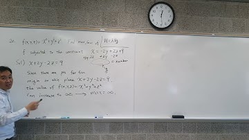 Lagrange multiplier example problem with 3 variables
