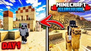 🔥 I Survived My First Day in a Desert! 😱 | Minecraft Survival Hindi #1