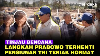 Download Lagu Langkah Prabowo Terhenti Dikejutkan Pria Pensiunan Peltu TNI, Beri Hormat di Lokasi Bencana MP3