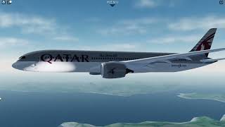 Roblox Project Flight b787 Qatar flight from Gatwick to Gran canaria