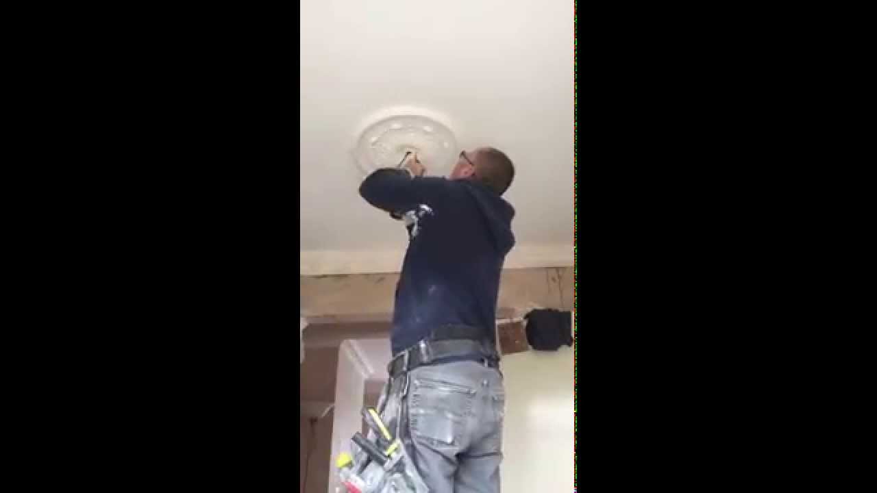 Fitting A Plaster Ceiling Rose Youtube