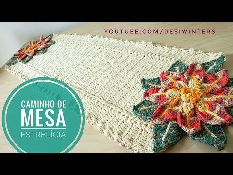 Caminho de Mesa de #crochê Estrelícia  - Artes da Desi