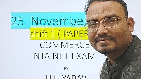 25 November NET Exam Commerce Paper 2, shift 1.. original question discussion with answer