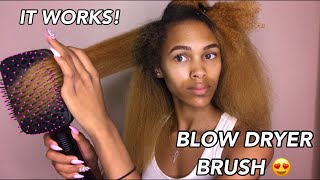 REVLON BLOW DRYER BRUSH ON NATURAL HAIR | BUY THIS!