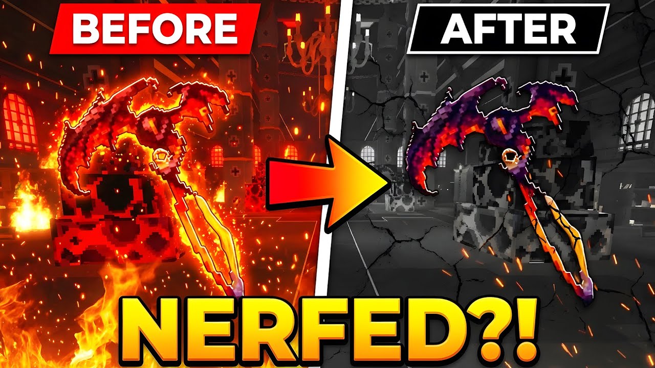 The Hellscape Scythe Was NERFED In Pixel Blade - YouTube