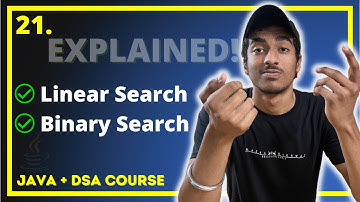 Linear Search & Binary Search | Detailed Explanation for Beginners | JAVA + DSA COURSE