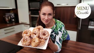 Przepis na pączki hiszpańskie, wiedeńskie lub gniazdka czyli pączki z ciasta parzonego. MENU Dorotki