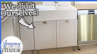 Building a CUSTOM SINK CABINET for a chateau, DIY KITCHEN MAKEOVER - Journey to the Château, Ep. 84