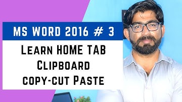 Learn Clipboard in MS Word 2016