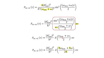 QM 11.03 Harmonic Perturbation. Emission and Absorption (English)