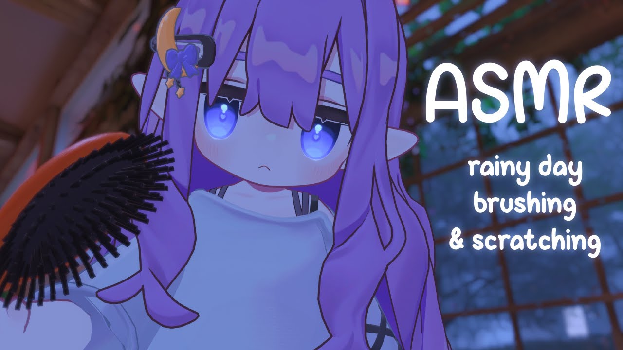 【3Dio ASMR】 Rainy Day Visit ☔ Hair Brushing, Scratching
