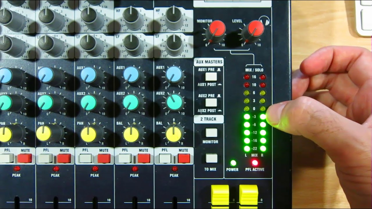 MESA MEZCLAS NIVEL DE AUDIO PROFESIONAL