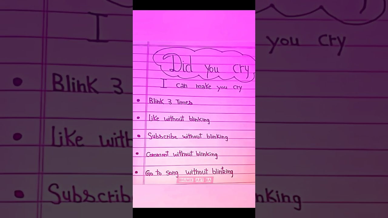  DID YOU CRY Likeandsubscribe