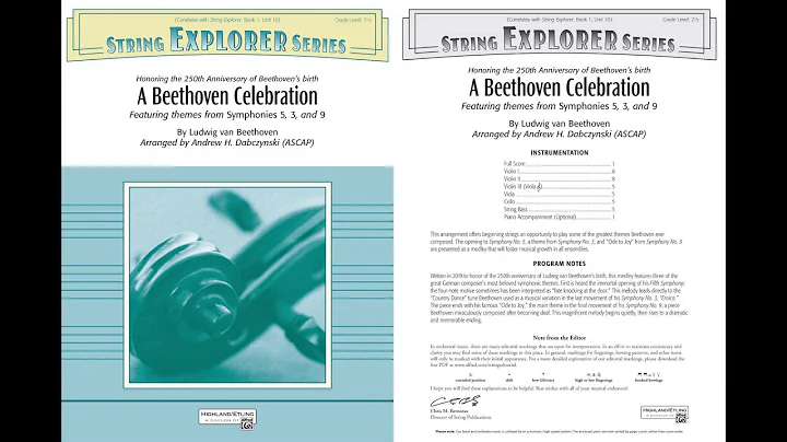 A Beethoven Celebration, arr. Andrew H. Dabczynski...