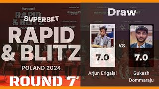 Arjun Erigaisi vs Dommaraju Gukesh ♡ Superbet Rapid & Blitz Poland 2024