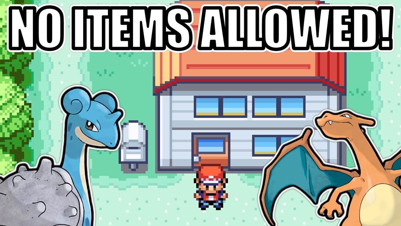 Can you beat Pokémon Fire Red without using ANY items?
