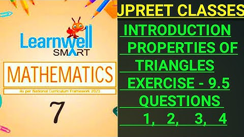 class 7 chapter 9  #maths #learnwell  #pythagoras_theorem exercise 9.5  question . 1,2,3,4 #jpreet