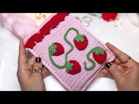 Make Your Own STUNNING Crochet Strawberry Kindle Sleeve!🍓 - YouTube