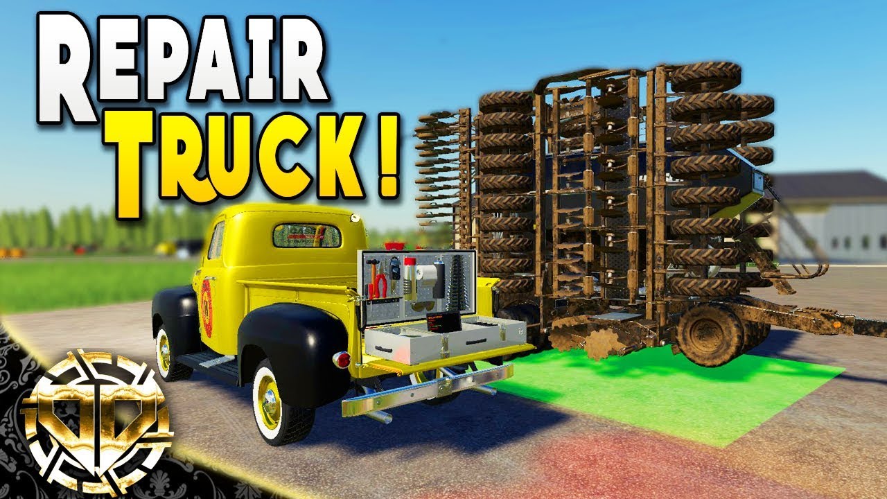 Old School 1948 Ford F100 Repair Truck That is Amazing - Farming Simulator 19 Gameplay