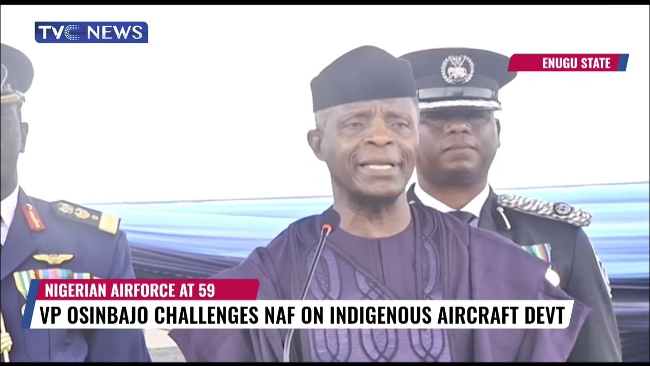 VP Osinbajo Challenges NAF On Indigenous Aircraft Development