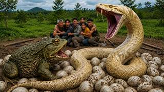 6 Hunters Corner And Capture A Giant White Python While Crawling Into A Cave To Catch 100 Frogs.