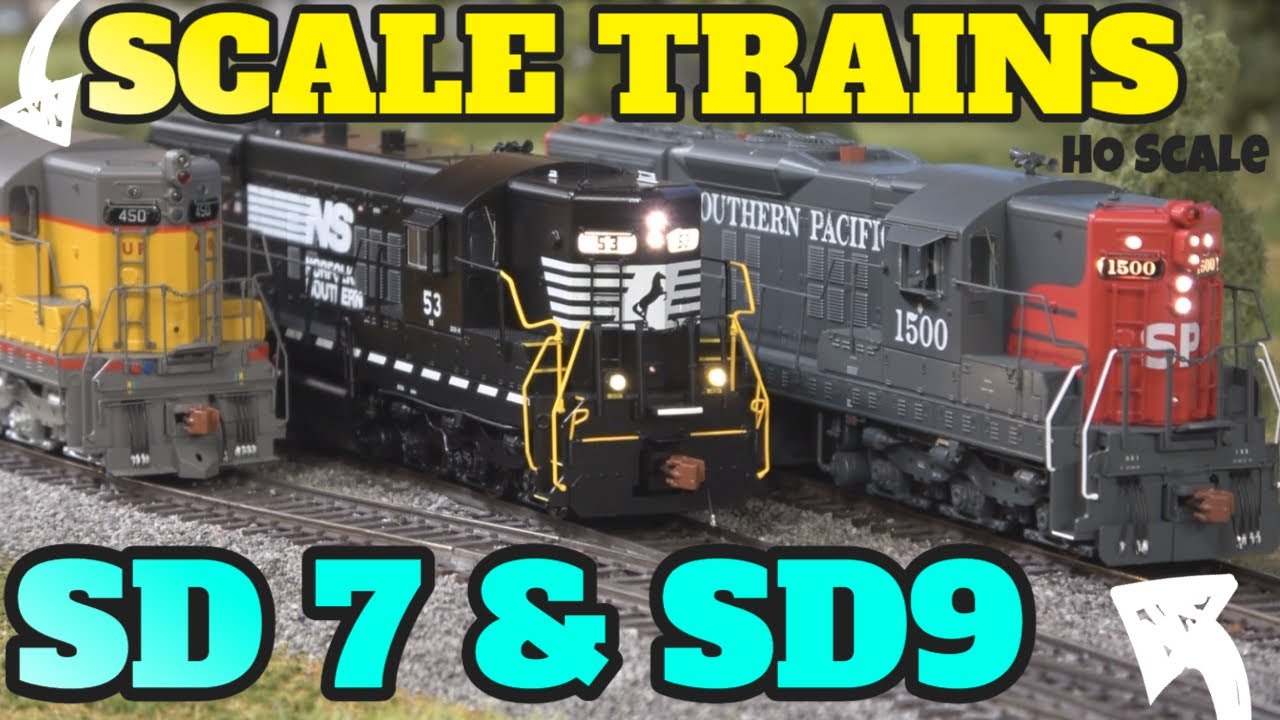 Обзор ScaleTrains HO EMD SD7 и SD9 | Выпуск 2025 г. со звуком ESU LOKSound, светодиодной подсветк...
