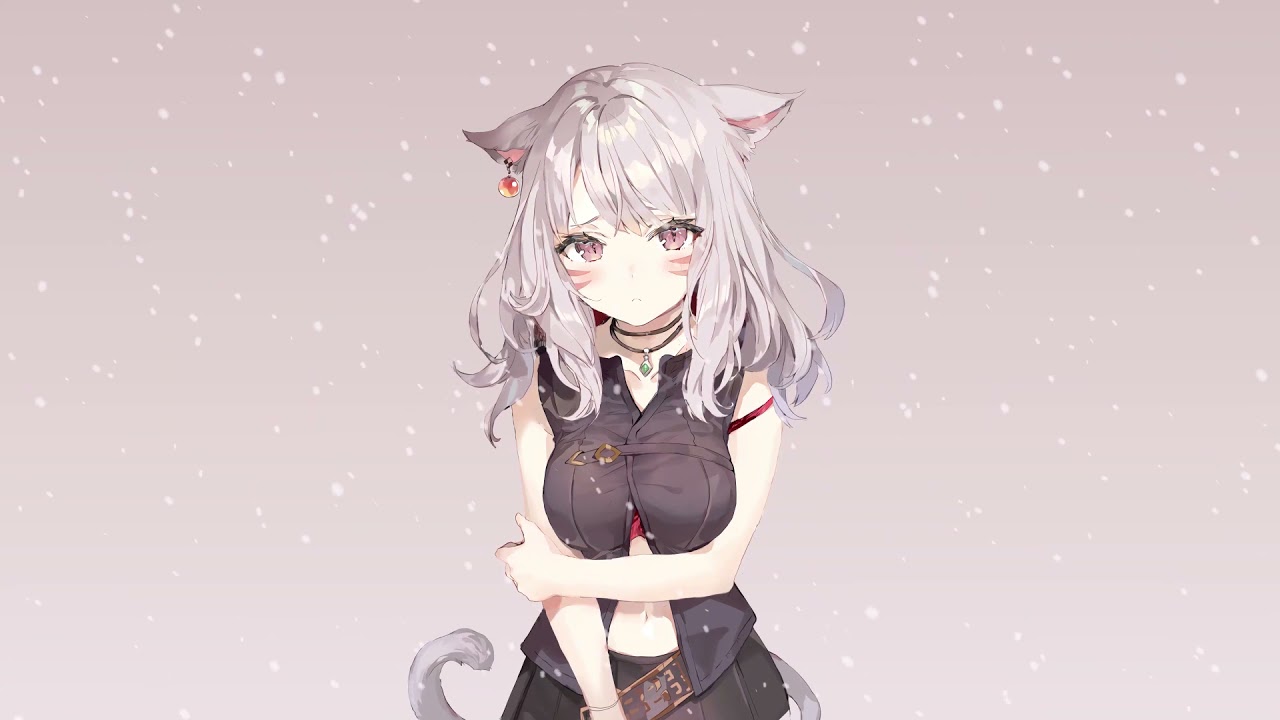 Cat Ears Anime Girl Feeling Cold WallpaperEngine