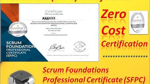 FREE Scrum Certificate (SFPC)| 100% FREE Scrum Foundations Professional Certificate by Certiprof