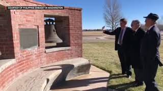 Balangiga Bells shown to Philippine Ambassador Romualdez