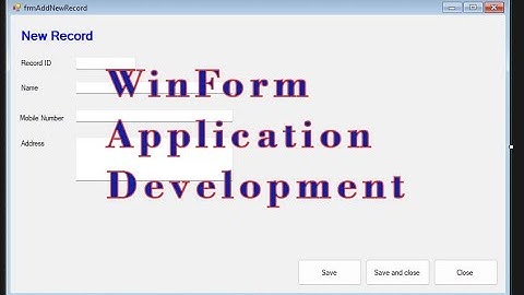 Create Your First DotNet Windows Forms Application | c#.Net windows forms | dotnet | Learn Dot Net