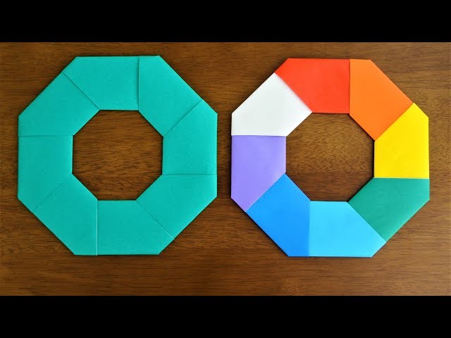 Origami】How to make a easy wreath - YouTube