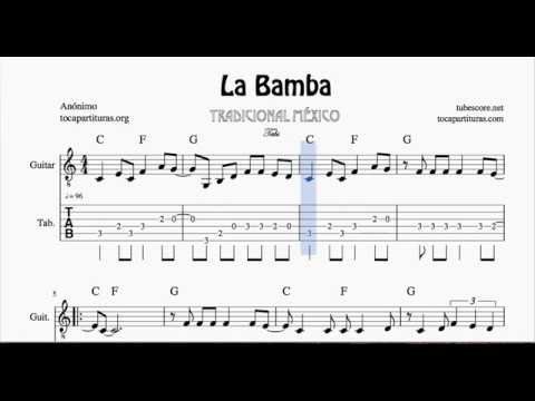 La Bamba Partituras Los Lobos Guitarra Tablatura 