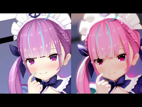 【湊あくあ】ヴァンパイア　エフェクトON/OFF比較【MMD】