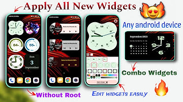 Enable All New Widgets💥in Any Android Mobile Without Root✅ - Clock, Music, Calendar etc. Widgets🔥🔥