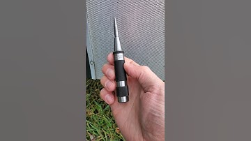 Starrett 18C Automatic Center Punch on metal, USA tool