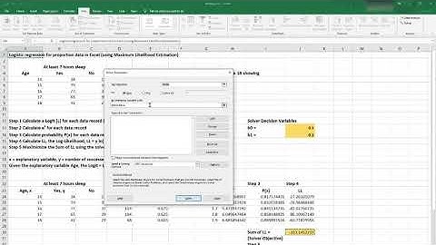 Logistic Regression For Proportions Using Excel
