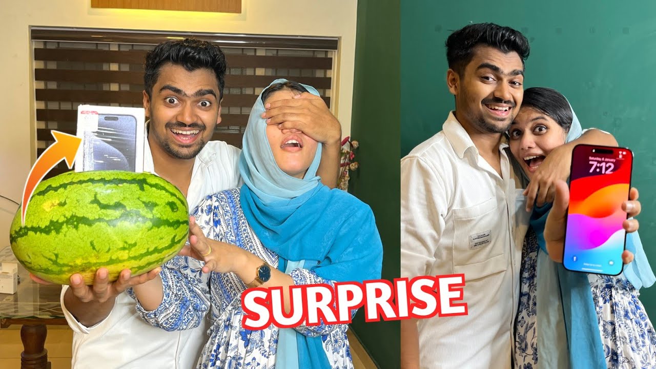 Watermelonil iPhone 15 Pro Max Surprise കൊടുത്തപ്പോൾ🍉| Hiba Shocked 😳