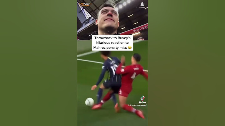 Buvey’s hilarious reaction to Mahrez penalty miss 😂 #premierleague #football #funny #reaction