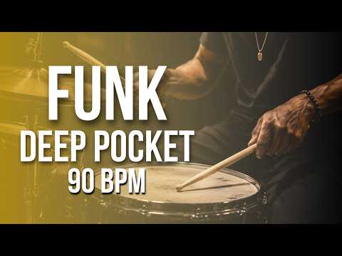 Deep Pocket Funk Drum Track | 90 BPM Practice Groove