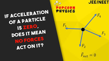 If acceleration of a particle is zero, does it mean no forces act on it? | by Prateek Jain sir