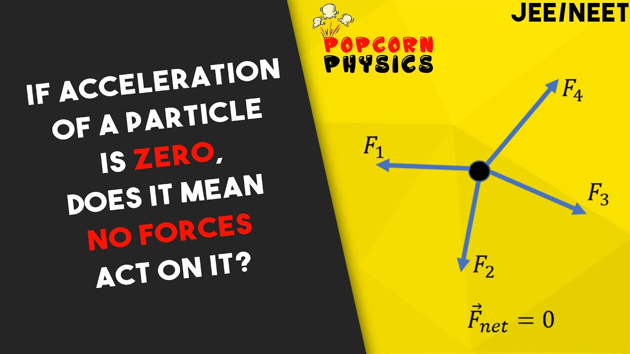If acceleration of a particle is zero, does it mean no forces act on it? | by Prateek Jain sir