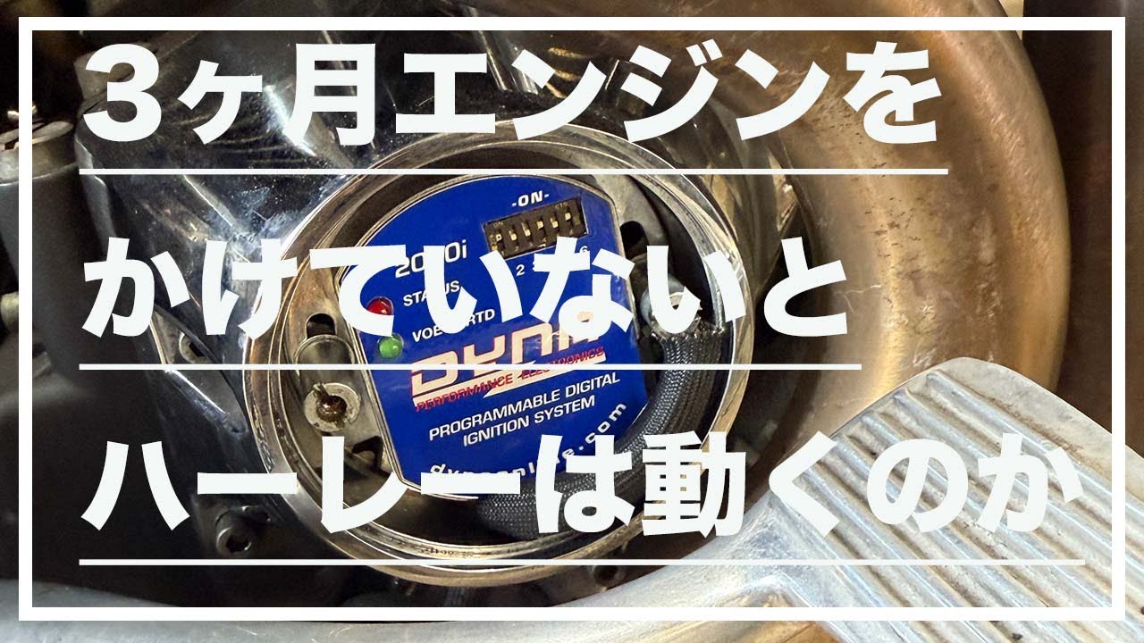 モトブログ#221】3ヶ月エンジンをかけていないとハーレーは動くのか