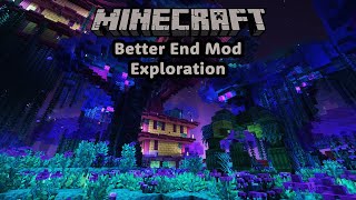 Minecraft Better End Mod Exploration with Rethinking Voxels Shaders (No Commentary) screenshot 5