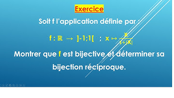 Exercice corrigé sur les applications bijectives et détermination de la  bijection réciproque.