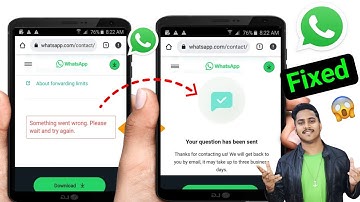 WhatsApp Question send nahi ho raha hai | Something went wrong please wait and try again WhatsApp